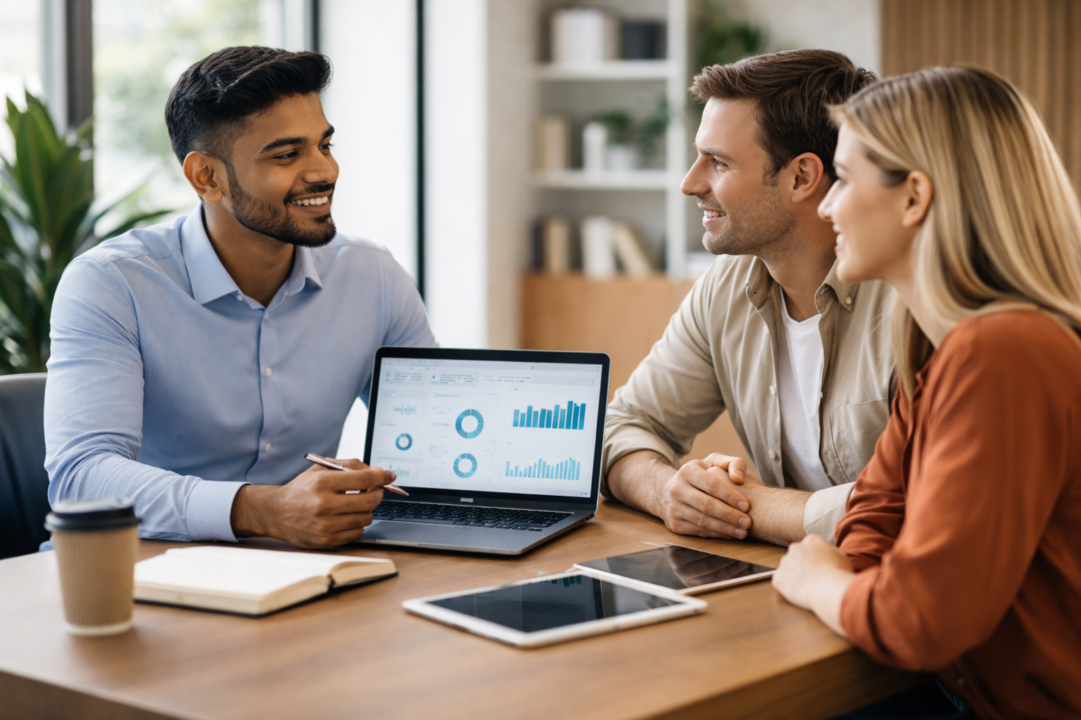 software consultant with client